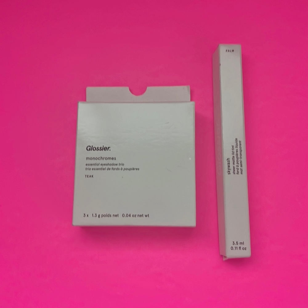 Glossier 2 Set of Cosmetics Kit— Monochromes Eyeshadow and Skywash Matte LidTint